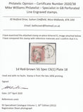 123512 1855 DIE 2 1D PL.18 L.C.14 (SPEC C6)(EI) ON DATED PIECE.