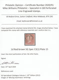 123524 1855 DIE 2 1D PL.15 S.C.14 (SG24)(AG)/MISSING IMPRIMATUR LETTERING.