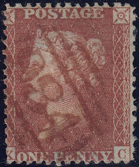 123566 1855 DIE 2 'C7 ABNORMAL' PL.26 (KC)(ALP III WMK SMALL CROWN) WITH GOTHIC K AND VERY FINE '984' NUMERAL OF MERE IN RED (SPEC C7ud).