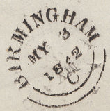 123576 1842 MAIL BIRMINGHAM TO STAMFORD WITH SUPERB PRINTED CONTENTS DETAILING IMPORTANT SALE OF VARIOUS WOODS INCLUDING ZEBRA WOOD.