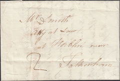 123590 1782 MAIL STAMFORD TO FALKINGHAM (LINCS) WITH 'STAMFORD' HAND STAMP (LI987).