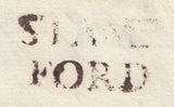 123594 1783 MAIL EASTON ON THE HILL (NORTHANTS) TO 'JESUS COLLEGE CAMBRIDGE' WITH 'STAMP/FORD' HAND STAMP WITH ERROR OF SPELLING (LI990) 'BY CAXTON'.