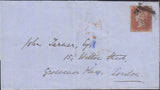 123656 1855 MAIL STAMFORD TO LONDON WITH 1D PL.202 S.C.14 (SG22) LETTERED PG WITH EXCELLENT CONSTANT VARIETY.
