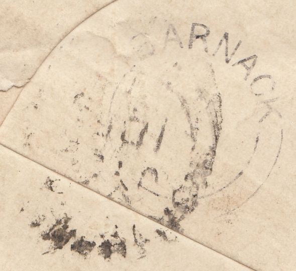123657 1855 MAIL STAMFORD TO NORTHAMPTON WITH 'BARNACK' UDC.