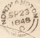 123739 1848 MAIL NORTHAMPTON TO UPPINGHAM (RUTLAND) WITH 'HALLATON' UDC.
