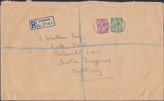 123799 1934 REGISTERED MAIL UPPINGHAM (RUTLAND) TO KETTERING WITH 'OPEN OR DAMAGED/OFFICIALLY SECURED' LABEL.