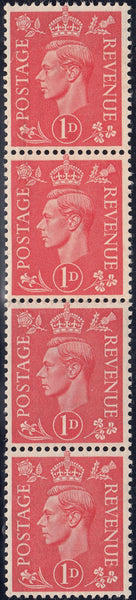 123963 1941 1D PALE SCARLET (SG486) PAPER JOIN.