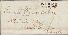 123981 1797 MAIL WIRKSWORTH (DERBYS) TO LONDON WITH 'WIRKS/WORTH' HAND STAMP (DY252)/QUEEN ANNE'S BOUNTY.