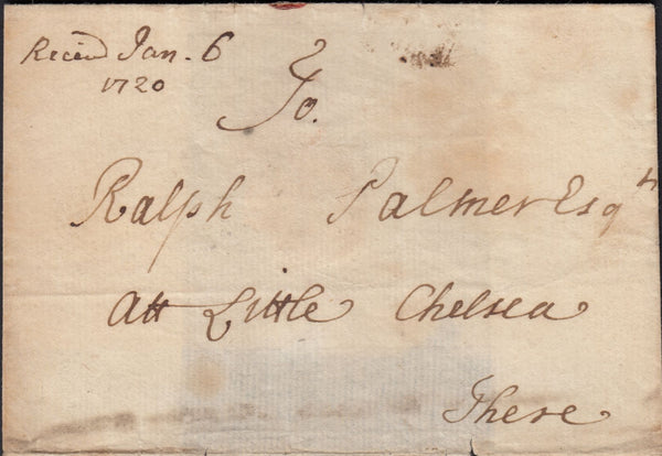 124004 1720 SOUTHWARK OFFICE DOCKWRA HAND STAMP TYPE 3 (L352) ON WRAPPER.