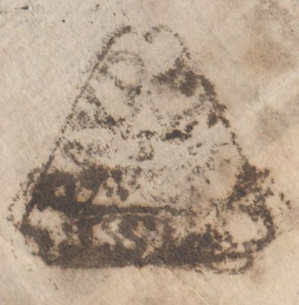 124004 1720 SOUTHWARK OFFICE DOCKWRA HAND STAMP TYPE 3 (L352) ON WRAPPER.