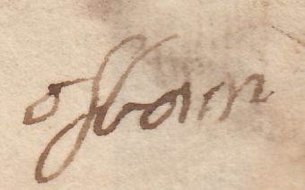124004 1720 SOUTHWARK OFFICE DOCKWRA HAND STAMP TYPE 3 (L352) ON WRAPPER.