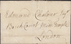 124022 1781 WESTMINSTER OFFICE DOCKWRA HAND STAMP TYPE 4a (L363a).