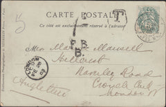124026 1903 UNDERPAID MAIL FRANCE TO LONDON.