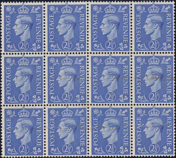 124174 1941 2½D LIGHT ULTRAMARINE (SG489) DOUBLE PAPER EX PAPER JOIN.