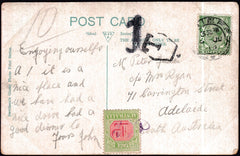 124298 1914 UNDERPAID MAIL CRIEFF TO ADELAIDE SOUTH AUSTRALIA.