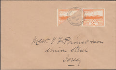 124346 1944 2D JERSEY VIEWS (SG6) BISECT USED ON COVER.
