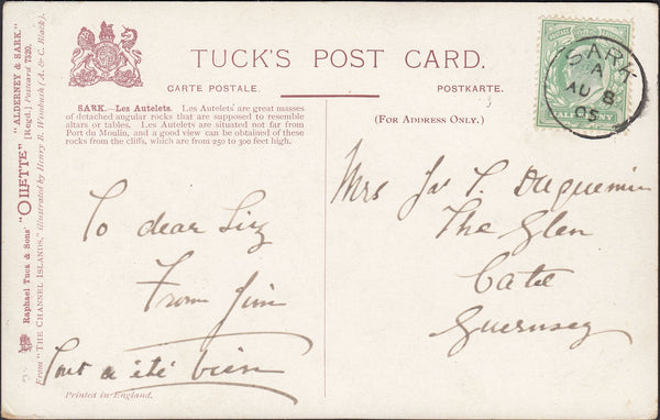 124356 COLLECTION OF CANCELLATIONS AND USAGES FROM THE ISLE OF SARK (CHANNEL ISLANDS).