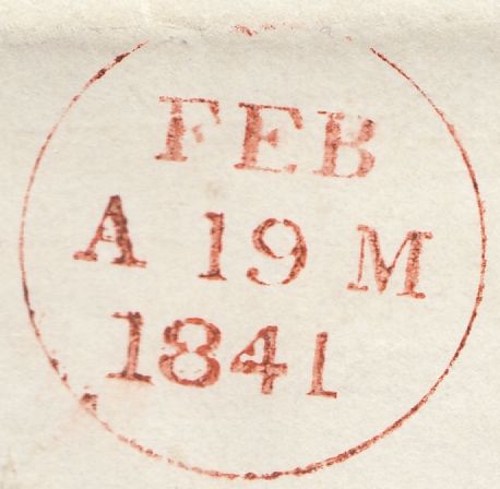 124358 VERY EARLY USE OF THE BLACK MALTESE CROSS ON 1840 2D BLUE, FEBRUARY 1841.