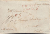 124406 1828 MAIL BRUSSELS TO LONDON WITH 'F.P' FOREIGN OFFICE HAND STAMP (L559).