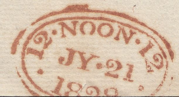 124406 1828 MAIL BRUSSELS TO LONDON WITH 'F.P' FOREIGN OFFICE HAND STAMP (L559).