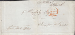 124415 1843 'OHMS' MAIL TO STAMPS AND TAXES, GENERAL POST OFFICE.