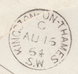 124466 'KINGSTON-ON-THAMES/S.W' COLLECTION OF DATE STAMPS (9) 1860-1866.