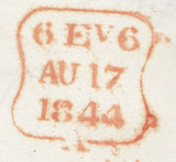124604 1844 'MOUNT ST. LAMTH..' RECEIVER'S HAND STAMP IN RED (L514a).