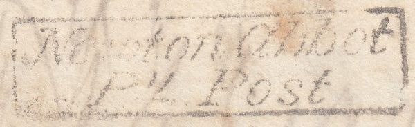 125076 1826 MAIL TORQUAY TO GLOUCESTERSHIRE/'NEWTON ABBOT/PY.POST' HAND STAMP (DN953).