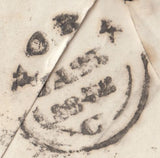 125097 1842 MAIL OSWALDKIRK (NORTH YORKS) TO MALTON WITH 'OSWALDKIRK/PENNY POST' HAND STAMP (YK2114).