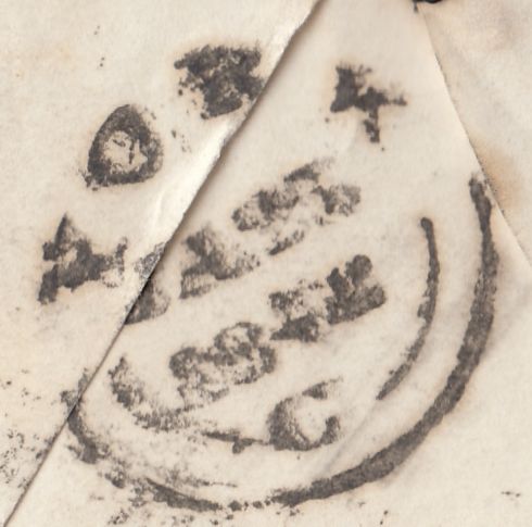 125097 1842 MAIL OSWALDKIRK (NORTH YORKS) TO MALTON WITH 'OSWALDKIRK/PENNY POST' HAND STAMP (YK2114).