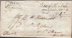 125101 1838 MAIL PETERBOROUGH TO ST. ALBANS WITH THREE LINE 'PETER-/-BOROUGH/PENNY POST' HAND STAMP (NN197).