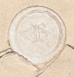 125124 1841 1D MULREADY ENVELOPE WOODBRIDGE (SUFFOLK) TO LONDON WITH WAFER SEAL.