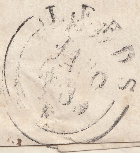 125130 1839 MAIL PUDSEY TO LEEDS WITH 'PUDSEY/PENNY POST' HAND STAMP (YK2260).