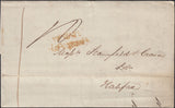 125138 1839 MAIL REDCAR TO HALIFAX WITH 'REDCAR/PENNY POST' HAND STAMP (YK2301).