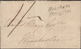 125174 1838 MAIL DOCKING HALL, NORFOLK TO WINCHESTER WITH 'ROUGHAM/PENNY POST' HAND STAMP (NK338).