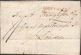 125177 1819 MAIL BROSELEY TO LONDON WITH 'SHIFFNALL/PENNY POST' HAND STAMP (SH550).