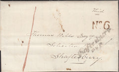 125190 1844 MAIL MARNHULL (DORSET) TO SHAFTESBURY WITH 'SHAFTESBURY/PyP.' HAND STAMP (DT461).