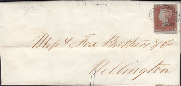 125195 1851 MAIL EXETER TO WELLINGTON (SOMS) WITH 'SAINT DAVID'S HILL/PENNY POST' HAND STAMP (DN1170).