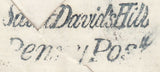 125195 1851 MAIL EXETER TO WELLINGTON (SOMS) WITH 'SAINT DAVID'S HILL/PENNY POST' HAND STAMP (DN1170).