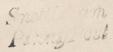 125202 1847 MAIL USED SNETTISHAM TO KING'S LYNN WITH 'SNETTISHAM/PENNY POST' HAND STAMP (NK360).