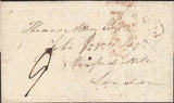 125221 1825 MAIL HENFIELD TO LONDON WITH 'STEYNING/PENNY POST' HAND STAMP (SX1192).