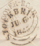 125268 1843 MAIL HURSTBOURNE (HANTS) TO STOCKBRIDGE WITH 'HURSTBOURNE/PENNY POST' HAND STAMP (HA610).