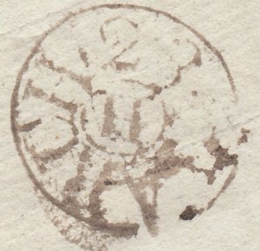 125282 1787 MAIL KILMARNOCK TO LONDON WITH SCARCE LONDON 'EXPERIMENTAL' CIRCULAR DATE STAMP TYPE L4c.