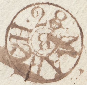 125283 1787 MAIL BRECKNOCK TO QUEEN ANNE'S BOUNTY LONDON WITH SCARCE LONDON 'EXPERIMENTAL' CIRCULAR DATE STAMP TYPE L4c.