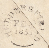125342 1835 MAIL LOCKWOOD, NEAR HUDDERSFIELD TO HALIFAX WITH 'HUDDERSFIELD/PENNY POST' HAND STAMP (YK1498).
