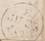 125343 1836 PIECE WITH 'HUDDERSFIELD/PENNY POST' HAND STAMP (YK1498).