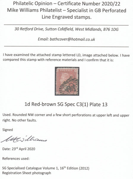125398 1855 DIE 2 1D PL.13 S.C.14 (SG24)(LD).