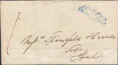 125423 1839 MAIL TODMORDEN TO HALIFAX WITH 'HALIFAX/PENNY POST' HAND STAMP (YK1213).