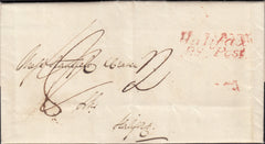 125431 1835 MAIL HEBDEN BRIDGE TO HALIFAX WITH 'HALIFAX/PY POST' HAND STAMP (YK1211).