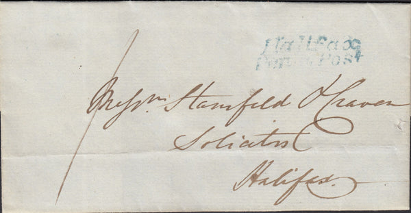 125456 1837 MAIL USED TODMORDEN TO HALIFAX WITH 'HALIFAX/PENNY POST' HAND STAMP (YK1213).